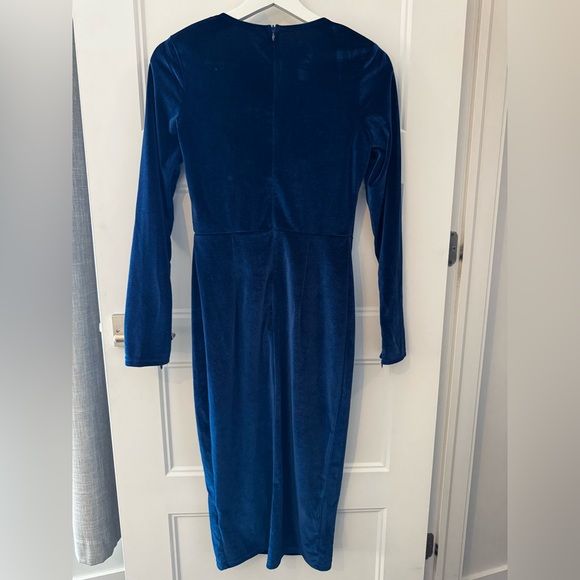 NWT Velvet Deep/Dark Blue Square Neck Bodycon Dress - Picture 5 of 6